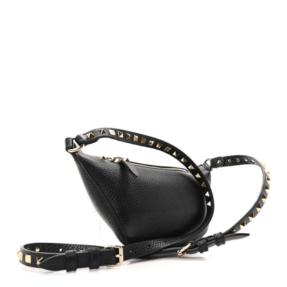 Valentino Garavani Calfskin Rockstud Belt Bag Black 3 of 9