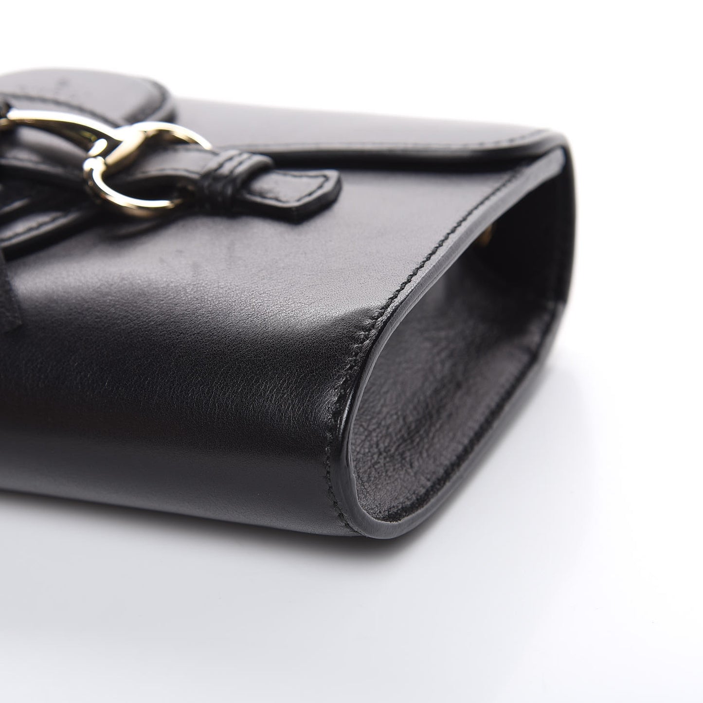 Smooth Calfskin Small Emily Chain Shoulder Bag Black