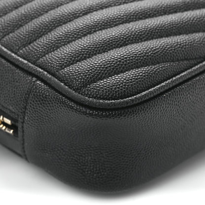 Saint Laurent Grain De Poudre Matelasse Monogram Mini Lou Camera Bag Black 11 of 11