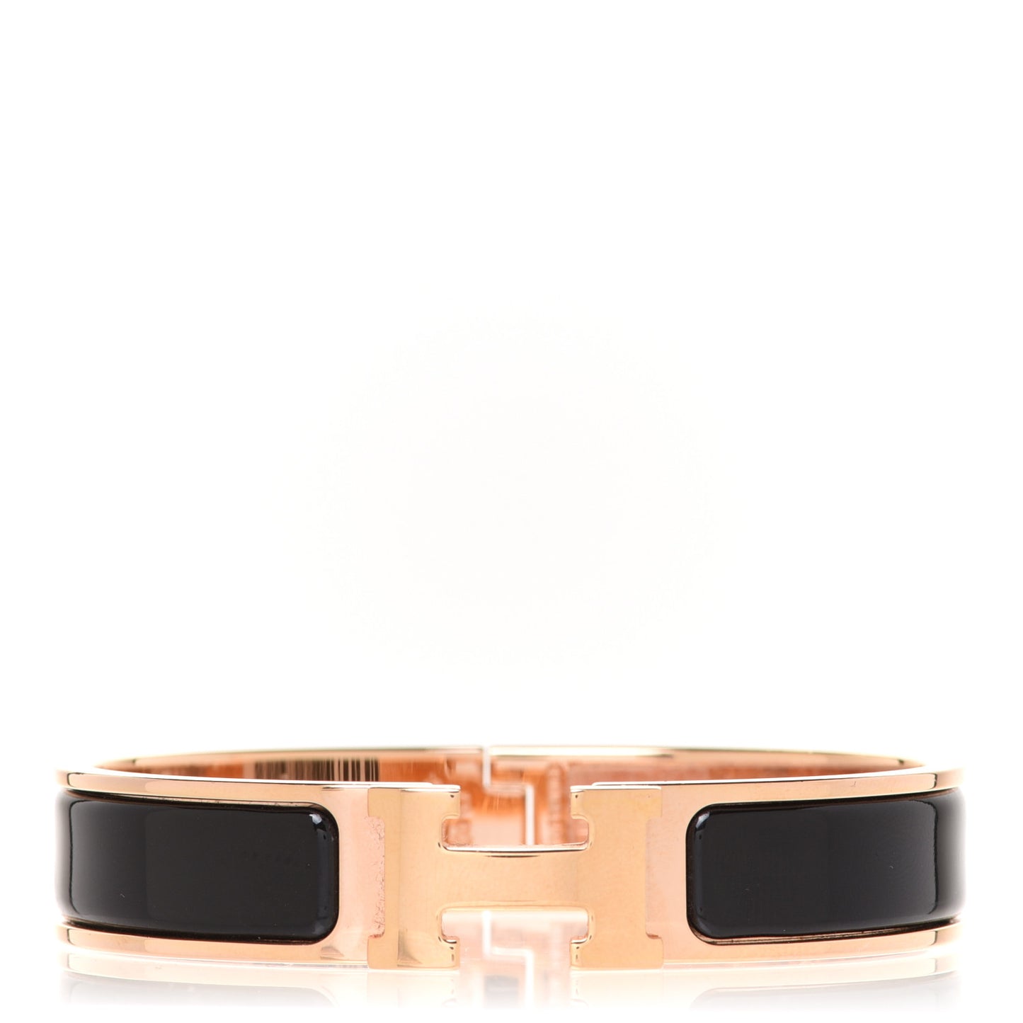 Enamel Narrow Clic Clac H Bracelet PM Black