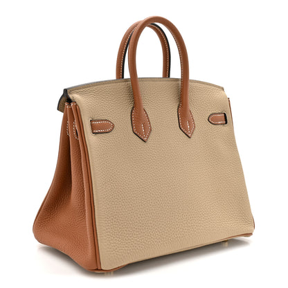 Hermes Togo Horseshoe Birkin 25 Trench Gold 3 of 12