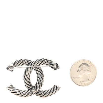 Chanel Ruthenium Twisted CC Brooch 2 of 4