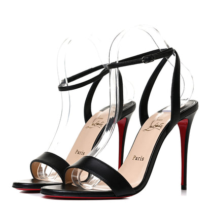 Christian Louboutin Nappa Loubi Girl 100 Sandals 38.5 Black 3 of 12