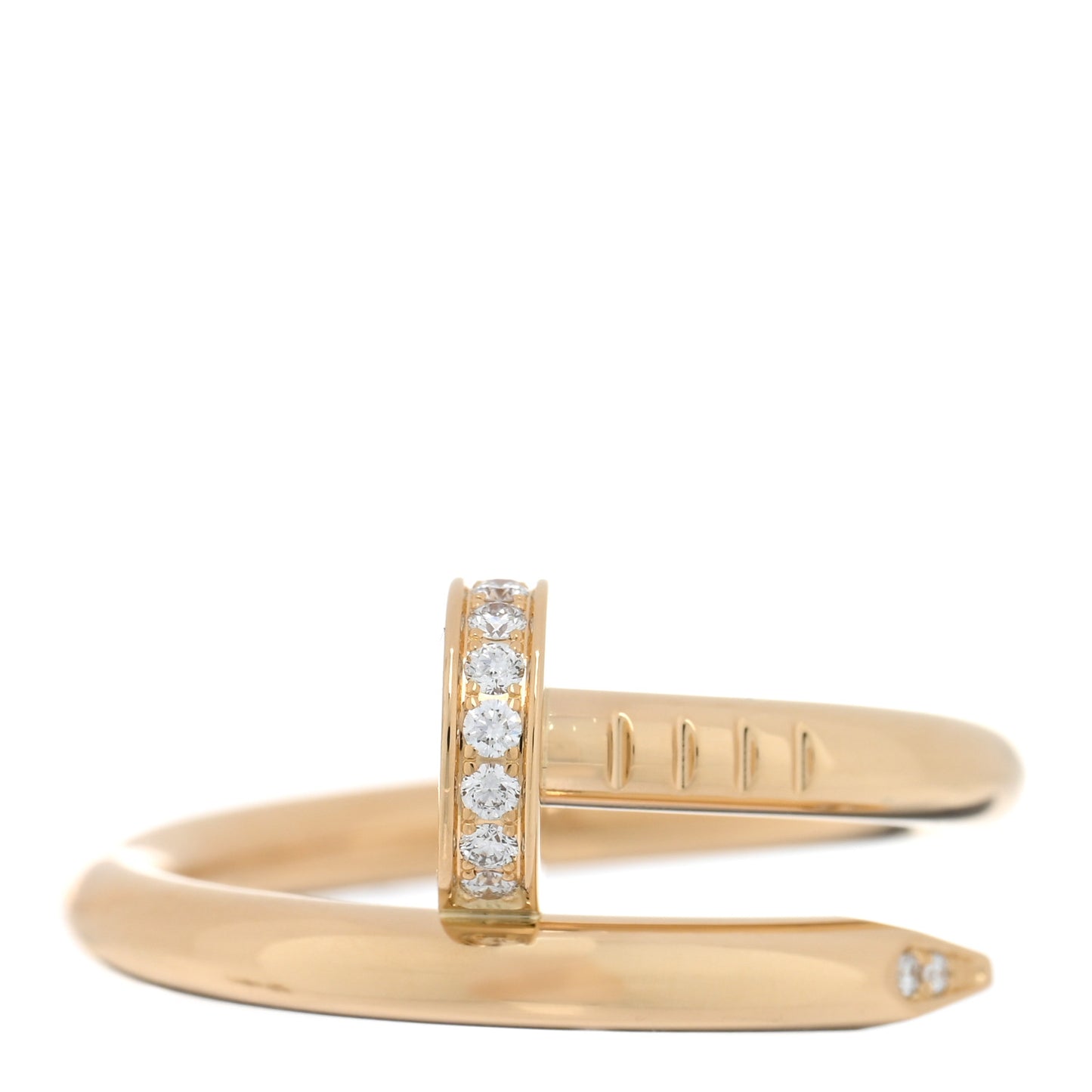 18K Yellow Gold Diamond Juste Un Clou Ring 52 6 52/6