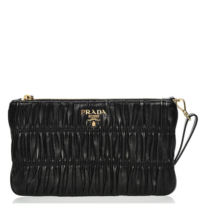 Prada Nappa Gaufre Zip Wristlet Nero Black 1 of 7
