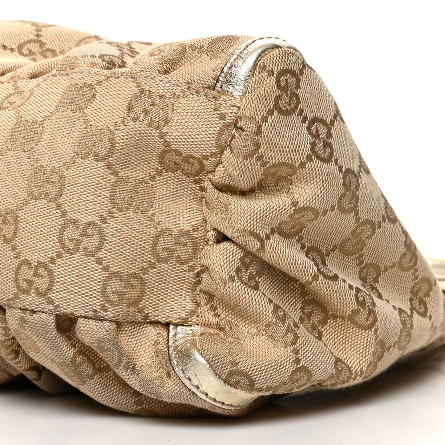 Monogram Medium D Gold Hobo Gold