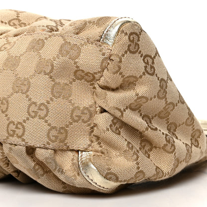 Gucci Monogram Medium D Gold Hobo Gold 9 of 15