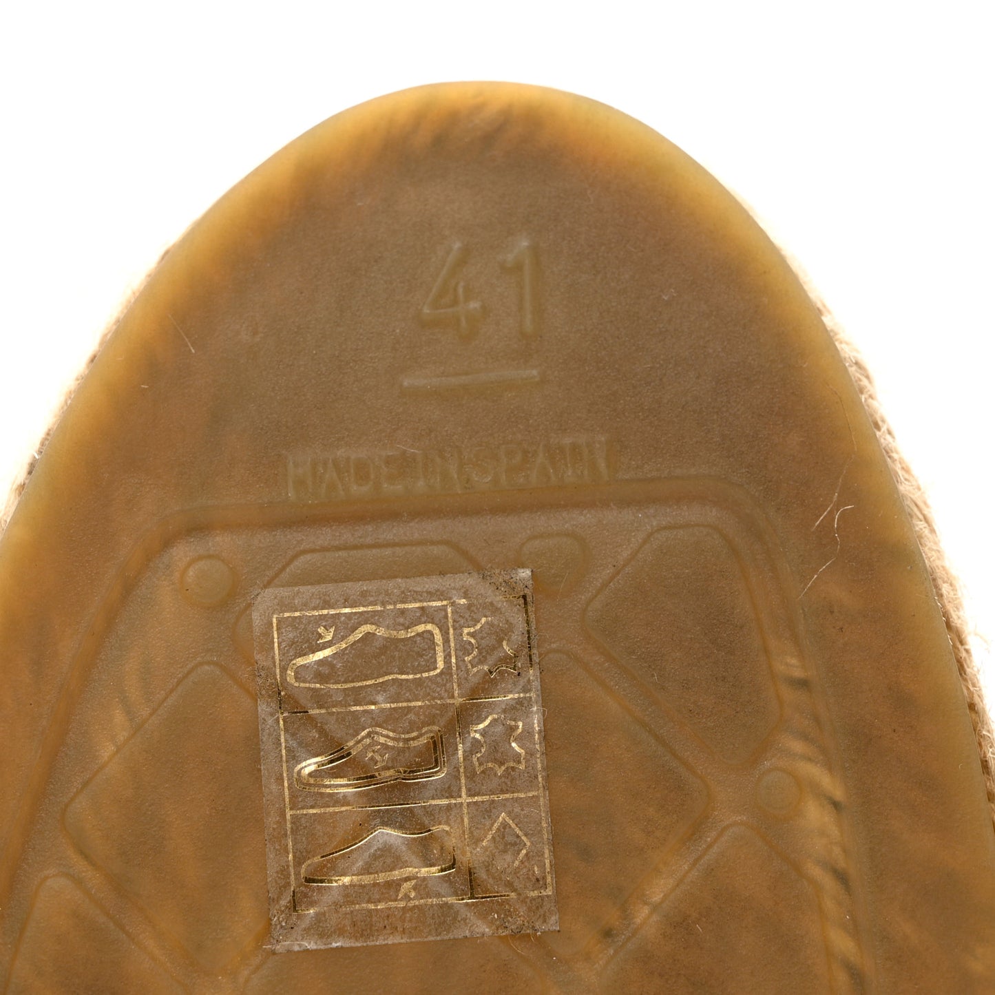 Lambskin CC Espadrilles 41 Beige Black