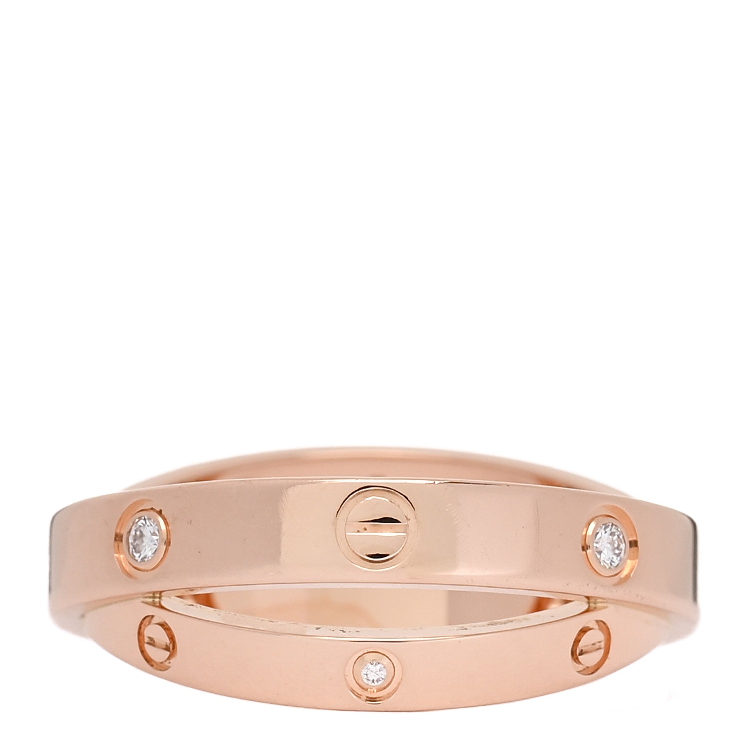 Cartier 18K Pink Gold 6 Diamond LOVE Ring 54 7 3 of 5