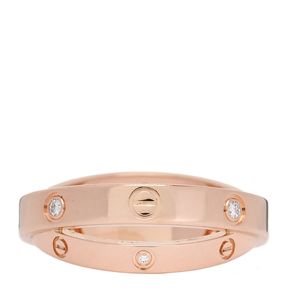 Cartier 18K Pink Gold 6 Diamond LOVE Ring 54 7 3 of 5