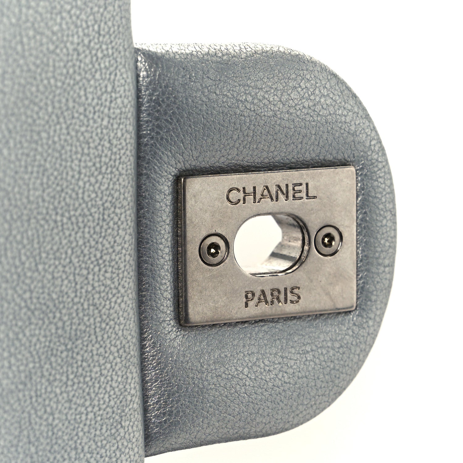 Chanel Metallic Lambskin Chevron Quilted Mini Rectangular Flap Silver 8 of 11