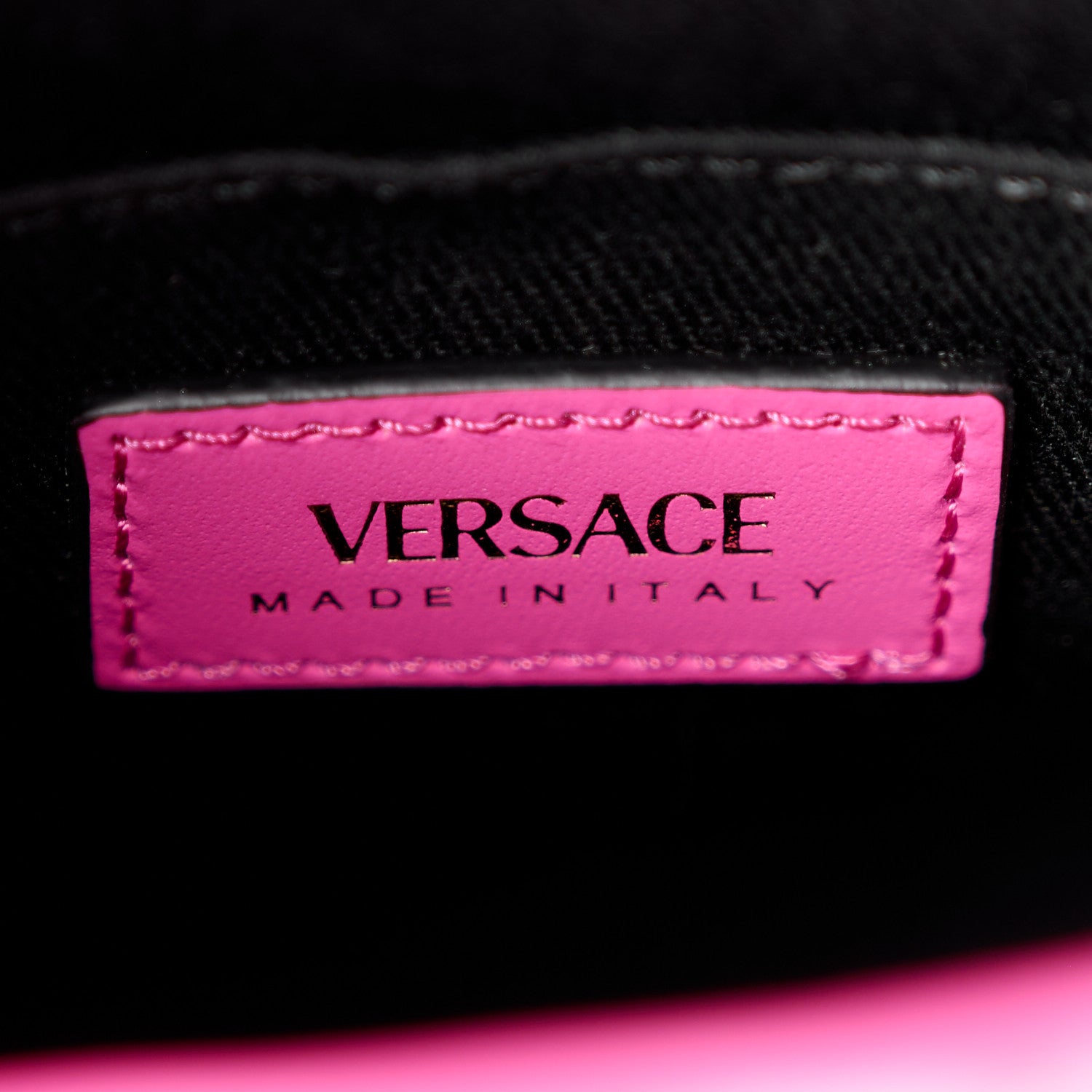 Versace Calfskin Vinyl Mini Houndstooth La Medusa Tote Bag Pink Multicolor 7 of 10