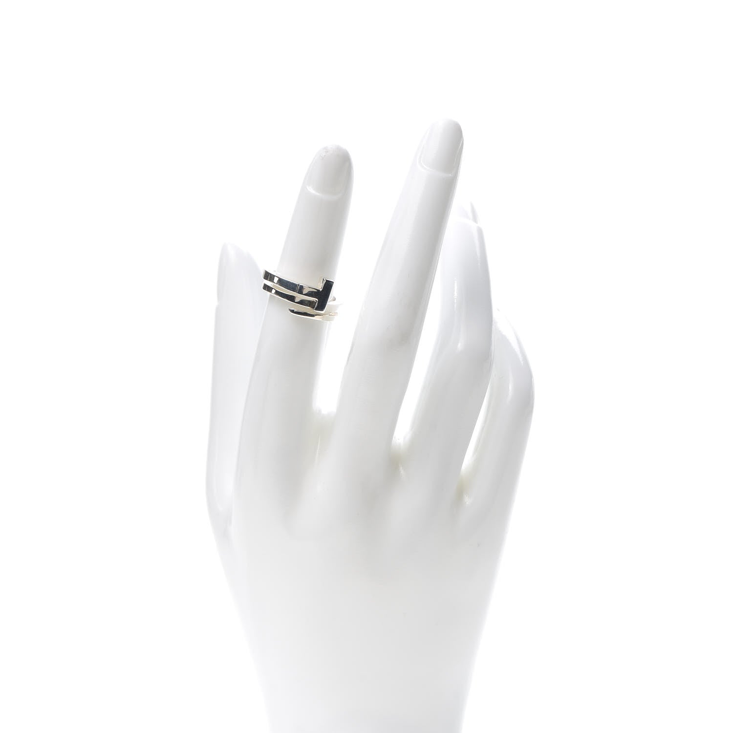 Tiffany Sterling Silver T Square Wrap Ring 49 4.75 2 of 5