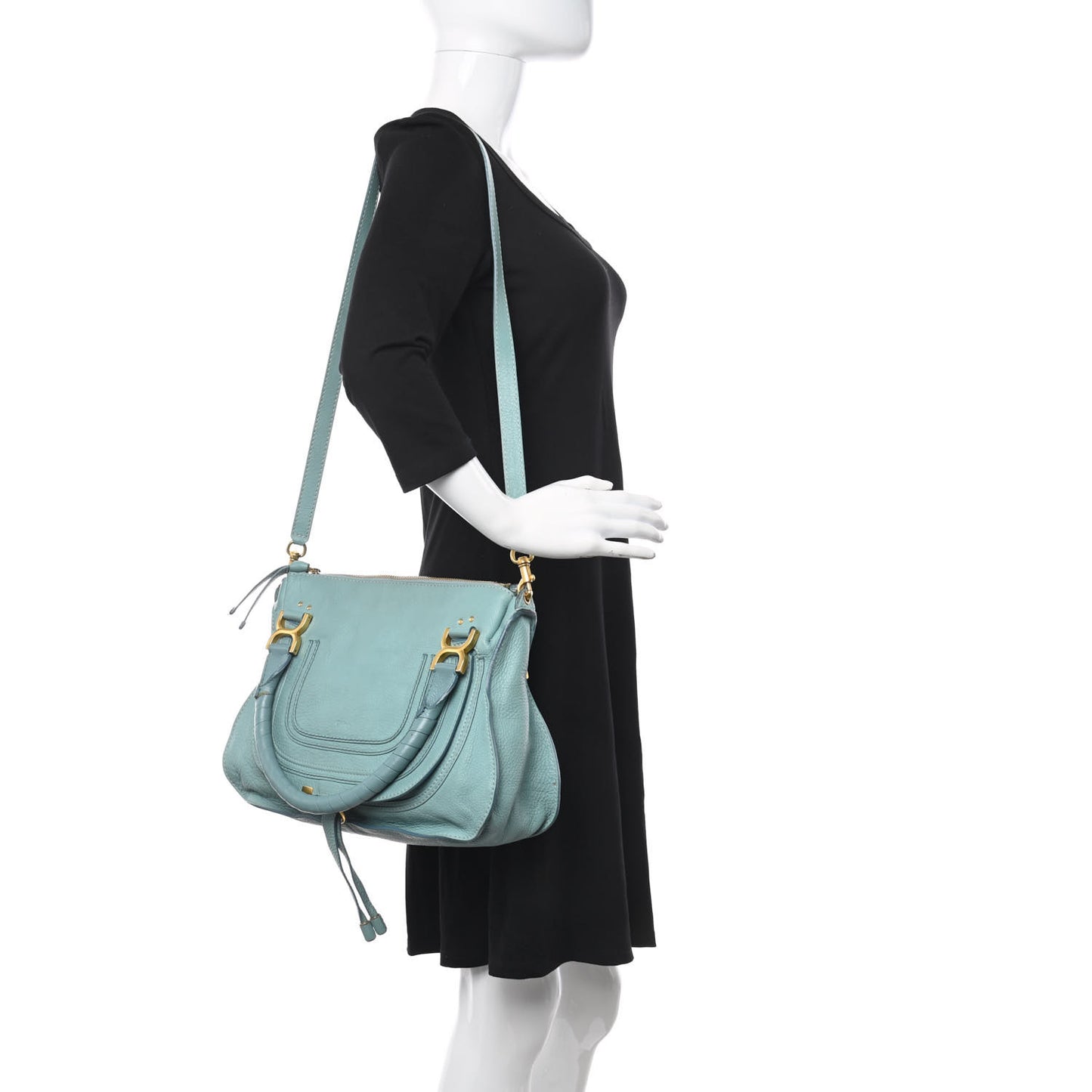Calfskin Medium Marcie Satchel Fresh Mint