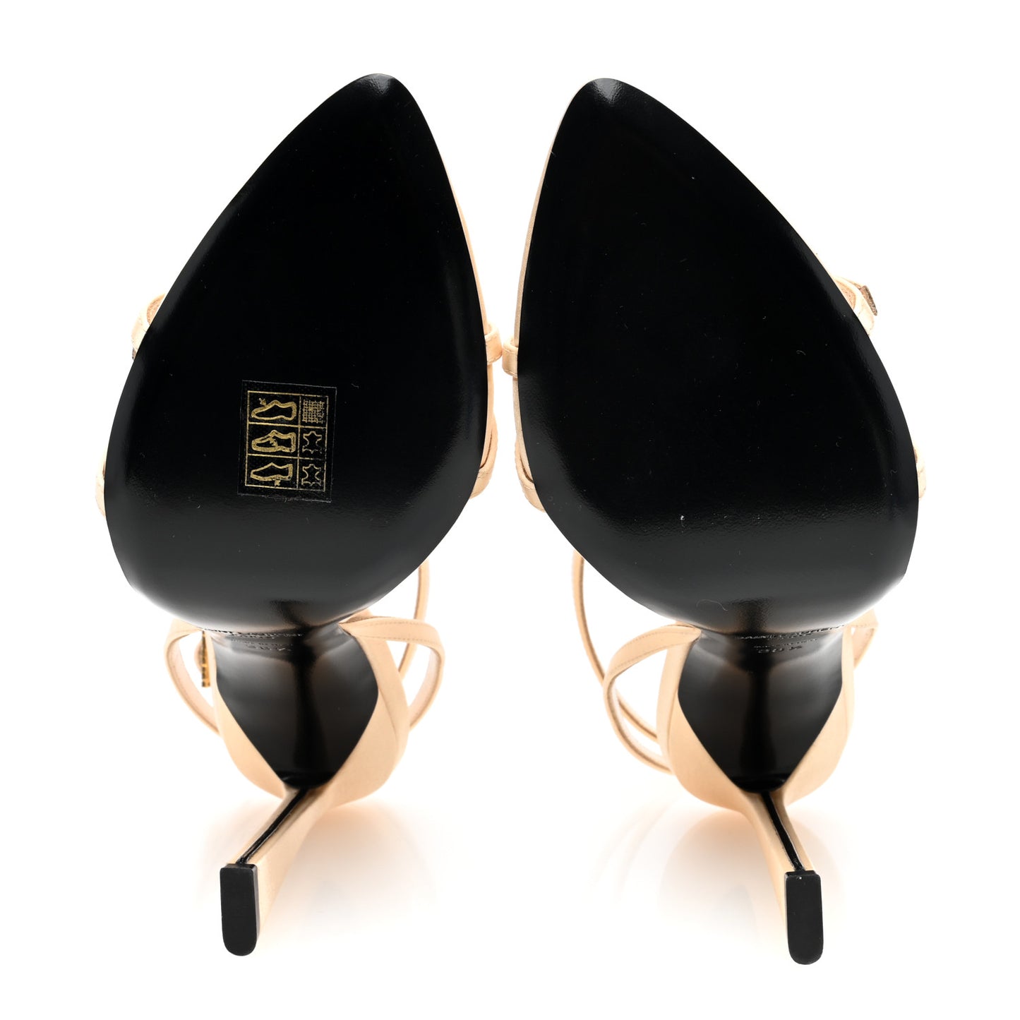 Crepe Satin Crystal New Nuit 110 Sandals 38.5 Soft Nude