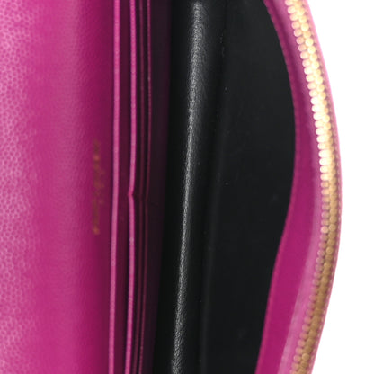 Saint Laurent Grain De Poudre Classic Monogram Kate Tassel Chain Wallet Dark Grape 5 of 9