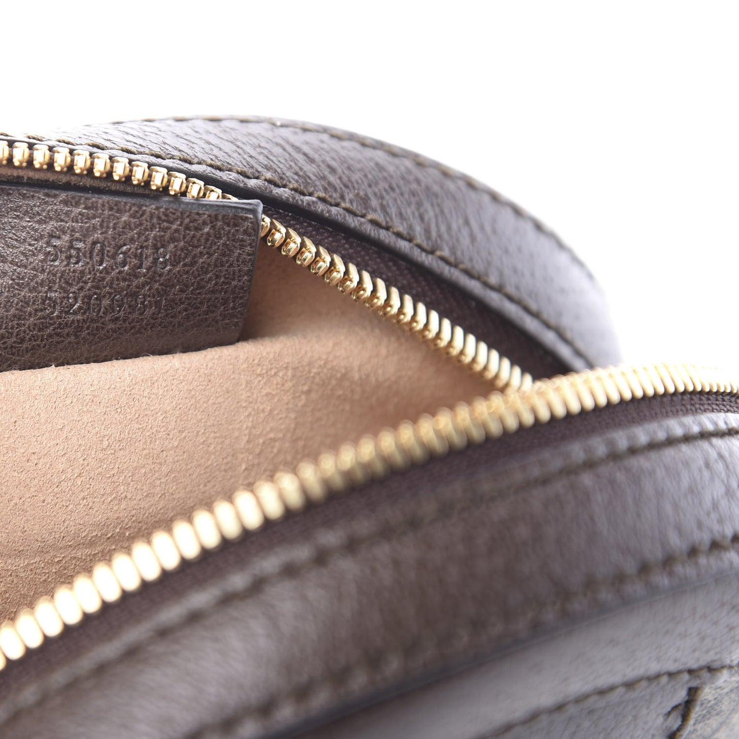 GG Supreme Monogram Web Mini Ophidia Round Shoulder Bag Brown