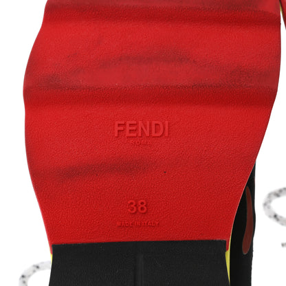 Fendi Technical Mesh Lycra FFreedom Patchwork Sneakers 38 Nude Tobacco Black 7 of 7