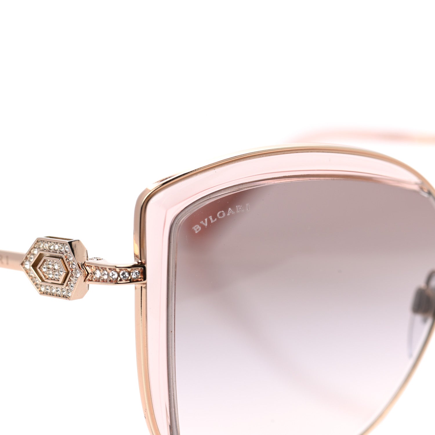Bulgari Crystal Sunglasses 6128-B Gold 7 of 8