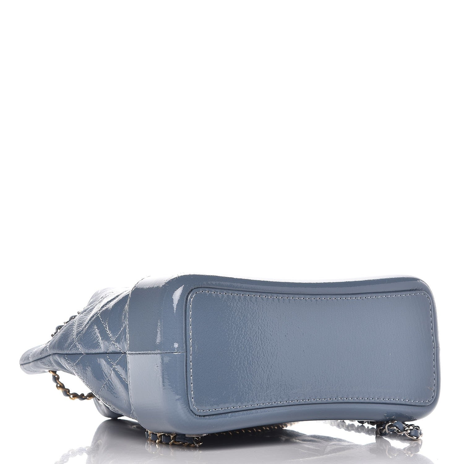 Chanel Patent Goatskin Quilted Small Gabrielle Backpack Blue 4 of 8