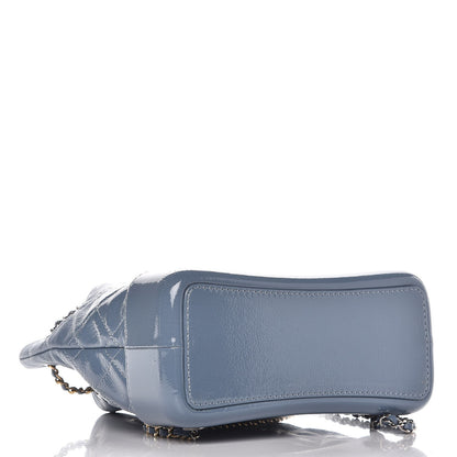 Chanel Patent Goatskin Quilted Small Gabrielle Backpack Blue 4 of 8