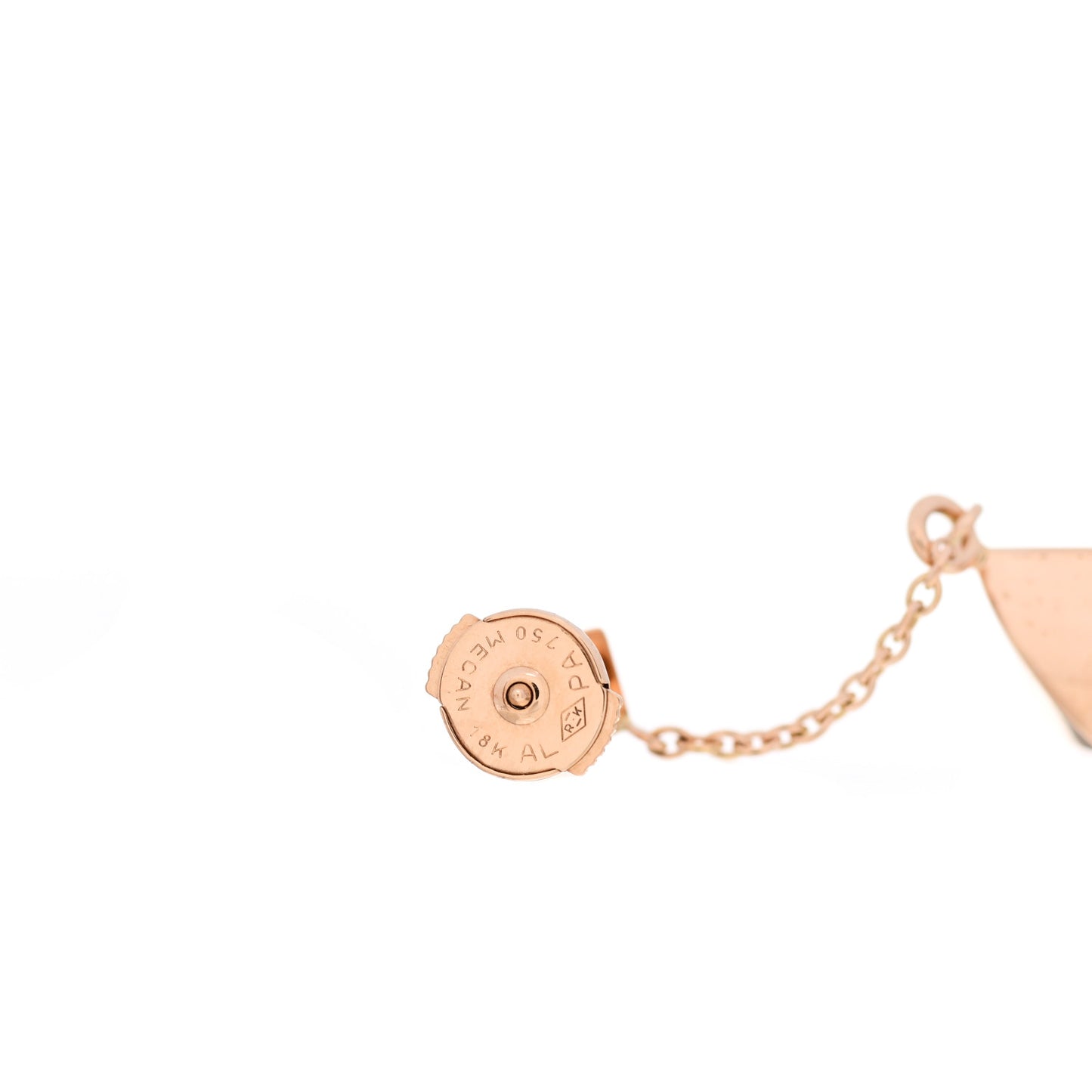 18K Rose Gold Diamond PM Collier de Chien Rock Earrings