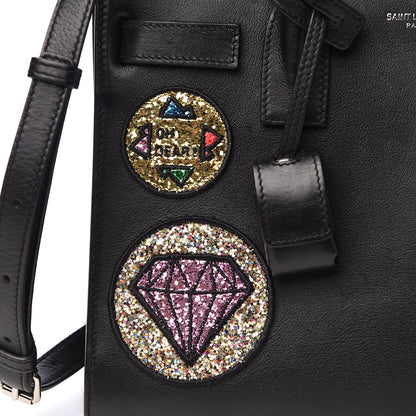 Saint Laurent Calfskin Patchwork Baby Sac De Jour Black Multi 9 of 12
