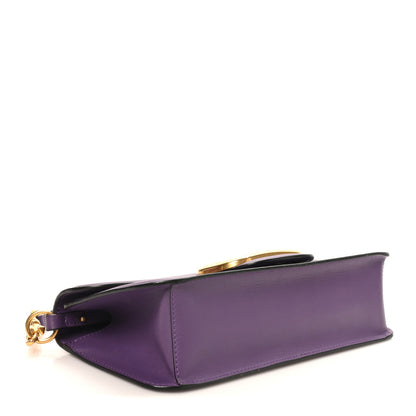 Valentino Garavani Calfskin Vlogo Loco Shoulder Bag Glicine 4 of 9
