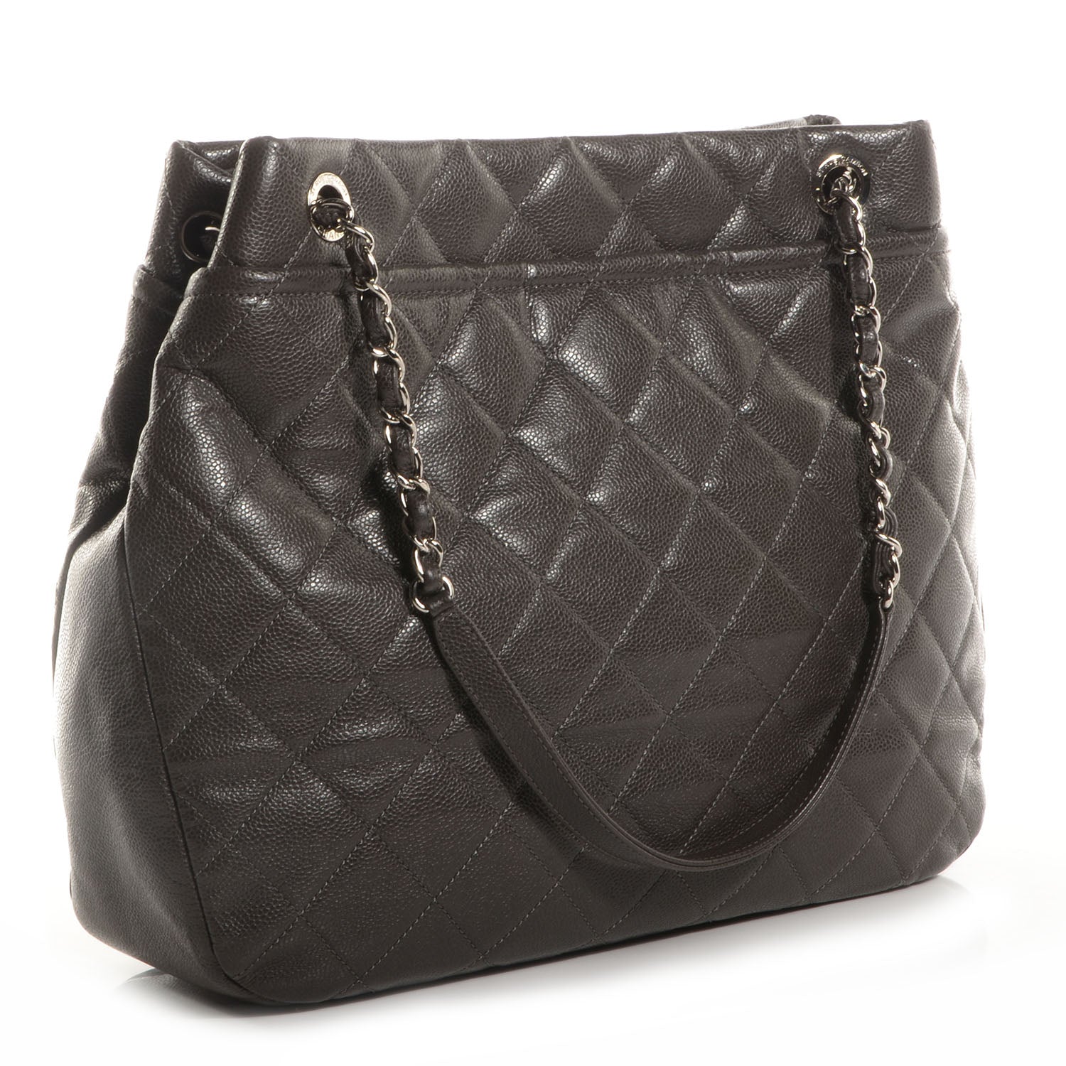 Chanel Soft Caviar Timeless CC Large Shopping Tote Grey 3 of 7