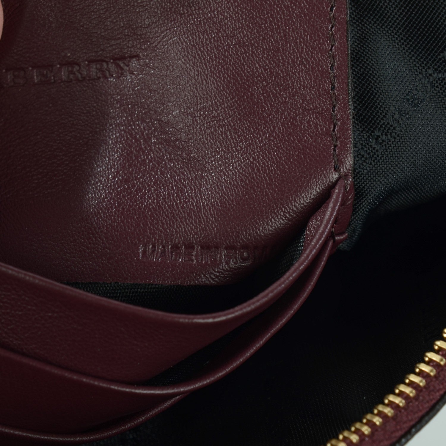 Burberry House Check Derby Peyton Crossbody Clutch Bag Mahogany Red 5 of 7