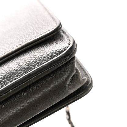 Chanel Caviar Timeless CC Wallet on Chain WOC Grey 14 of 15