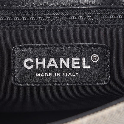 Chanel Canvas Camellia No. 5 Flap Beige Black 6 of 7
