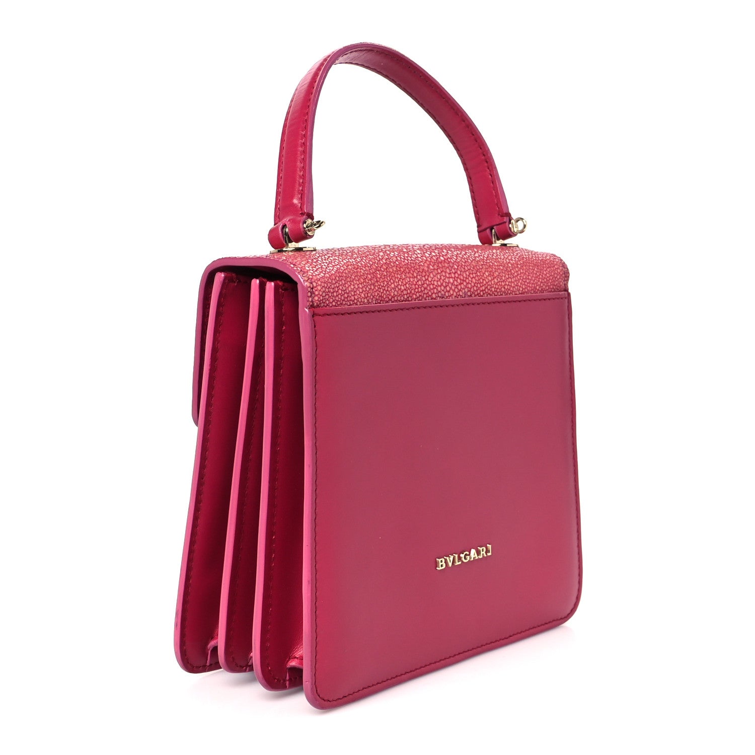 Bulgari Calfskin Galuchat Serpenti Forever Crossbody Red 1767084