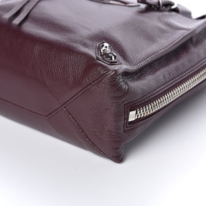 Balenciaga Calfskin Papier Mini A4 Zip Around Tote Rouge Aubergine 11 of 12