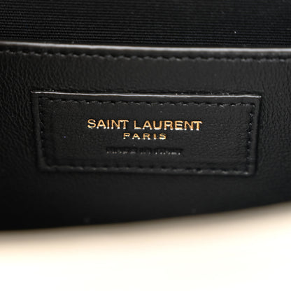 Saint Laurent Nappa Mixed Matelasse Triquilt Small Monogram Satchel Vintage White 6 of 10