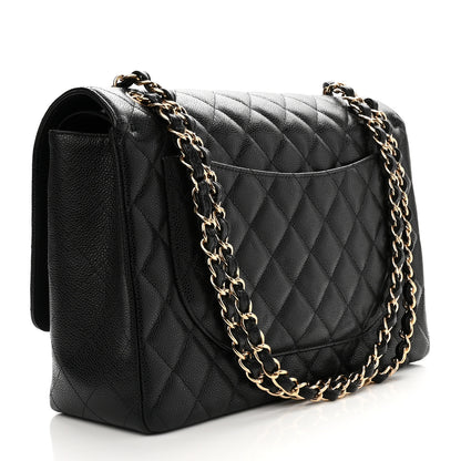 Chanel Caviar Quilted Maxi Double Flap Black 2 of 10