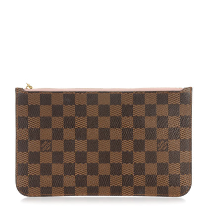 Louis Vuitton Damier Ebene Neverfull MM GM Pochette Rose Ballerine 1 of 8