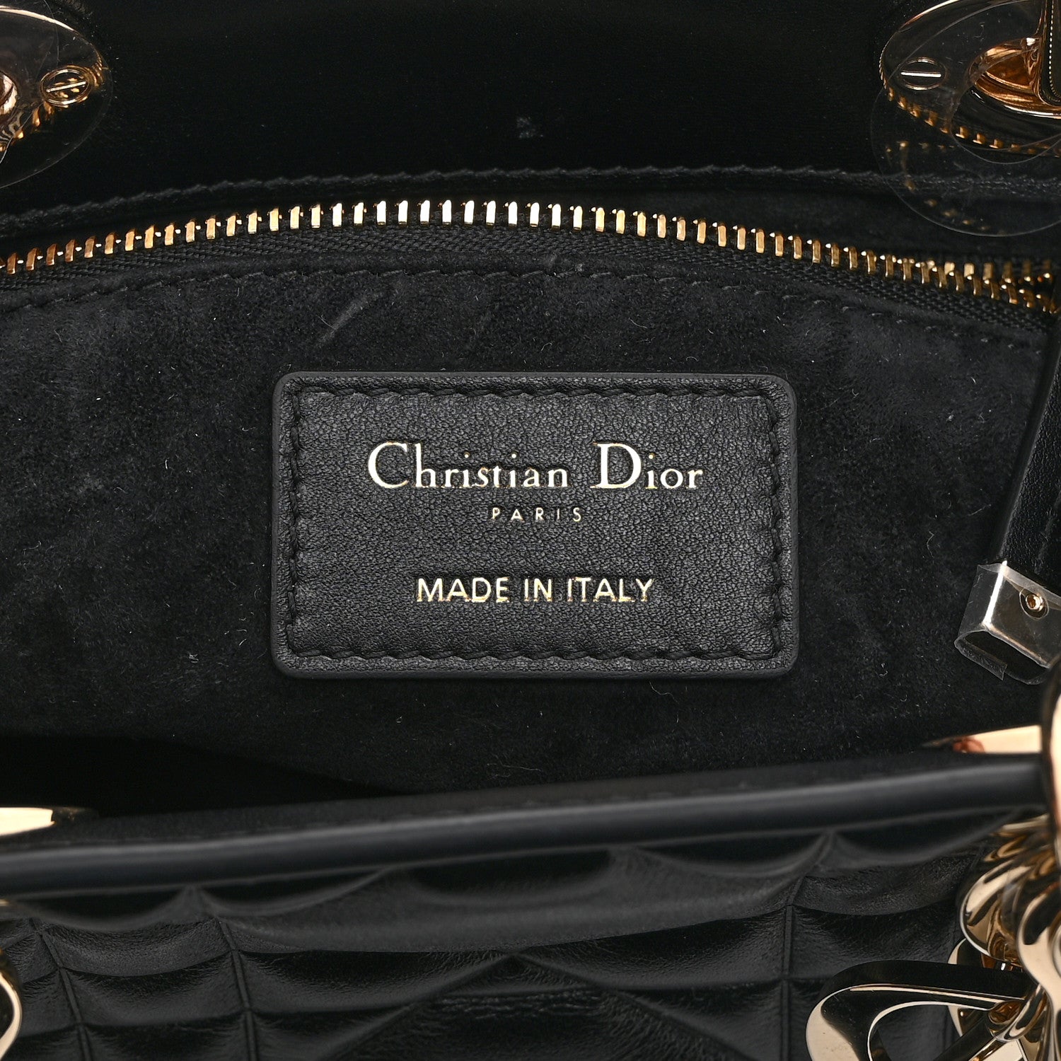 Christian Dior Calfskin Cannage Mini The Lady 95.22 Black 1866296