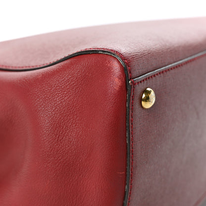 Fendi Vitello Elite Regular 2Jours Tote Rosso Scuro Ciliegia 12 of 15