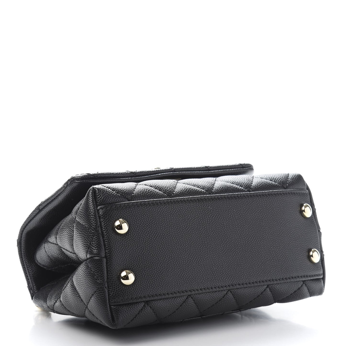 Caviar Quilted Extra Mini Coco Handle Flap Black