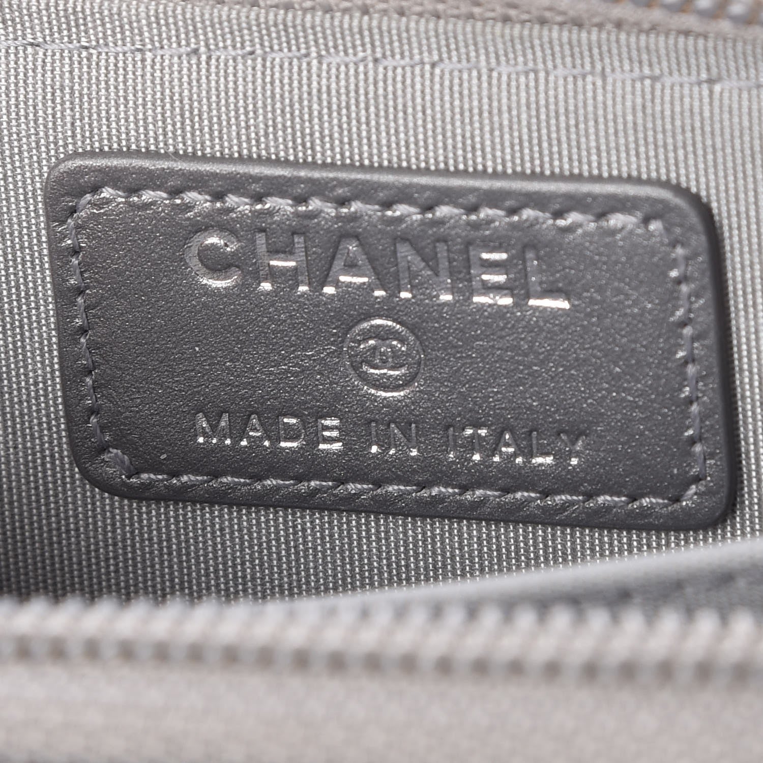 Chanel Metallic Caviar Quilted Boy Zip Around Coin Purse Wallet Silver 7 of 9