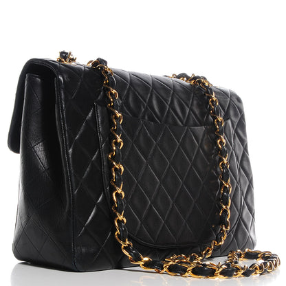 Chanel Lambskin Quilted XL Jumbo Flap Black 3 of 9