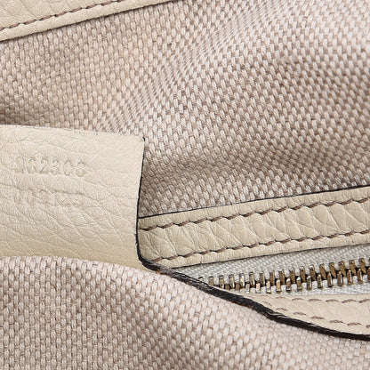 Gucci Pebbled Calfskin Large Soho Shoulder Bag Off White 7 of 13