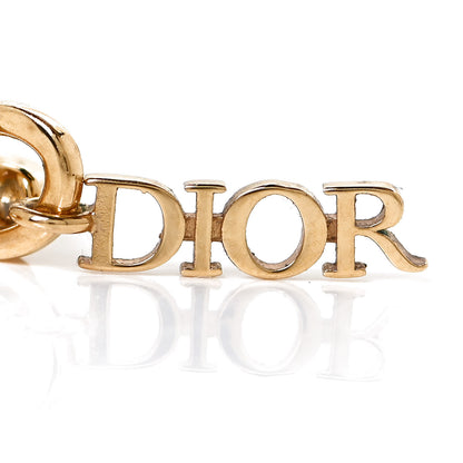 Christian Dior Metal Drop Earrings Antique Gold 4 of 4