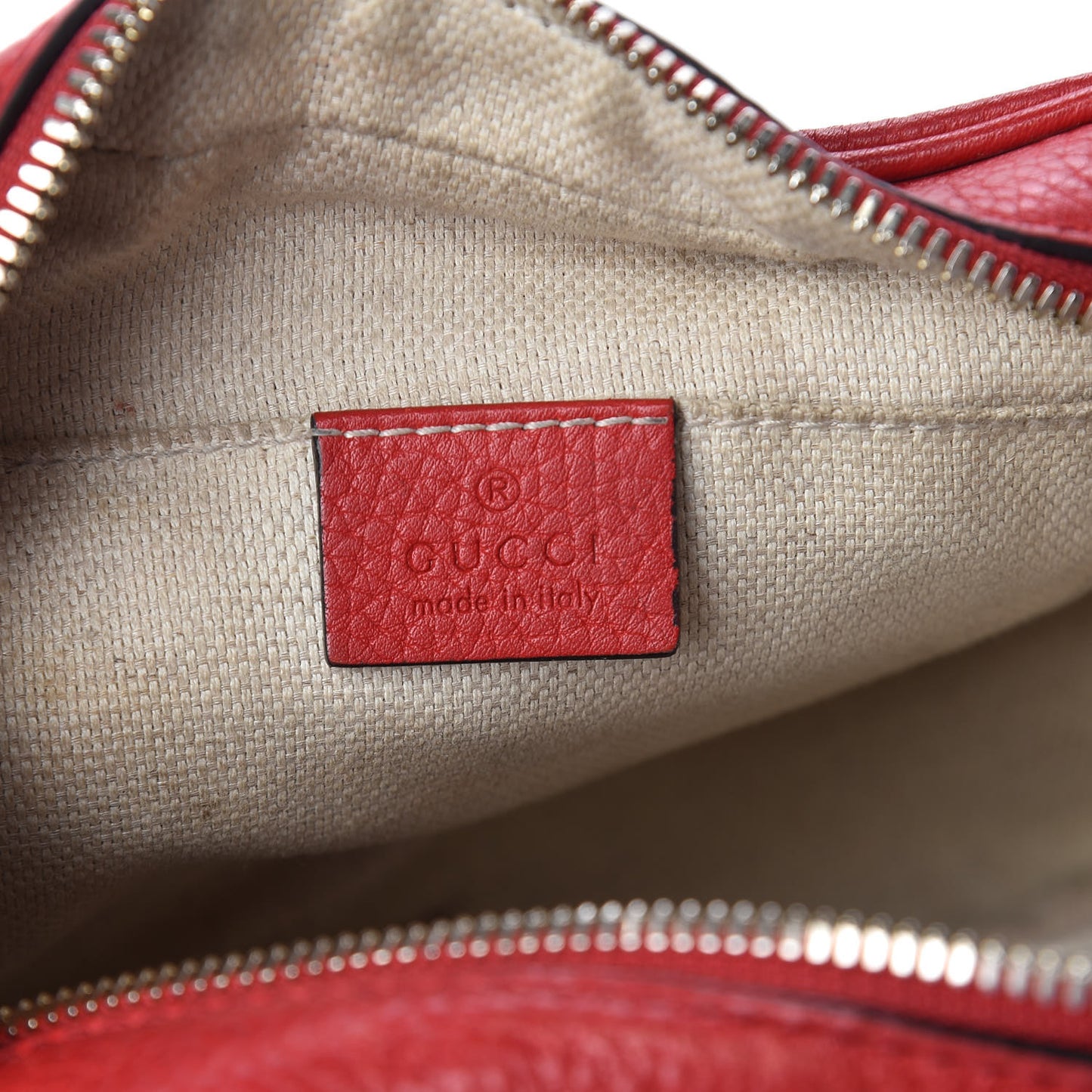 Pebbled Calfskin Small Soho Disco Bag Tabasco Red