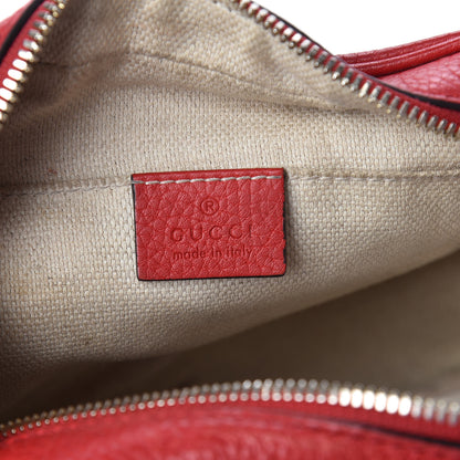 Gucci Pebbled Calfskin Small Soho Disco Bag Tabasco Red 6 of 19