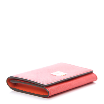 MCM Saffiano Snap Card Wallet Poppy Red 4 of 7
