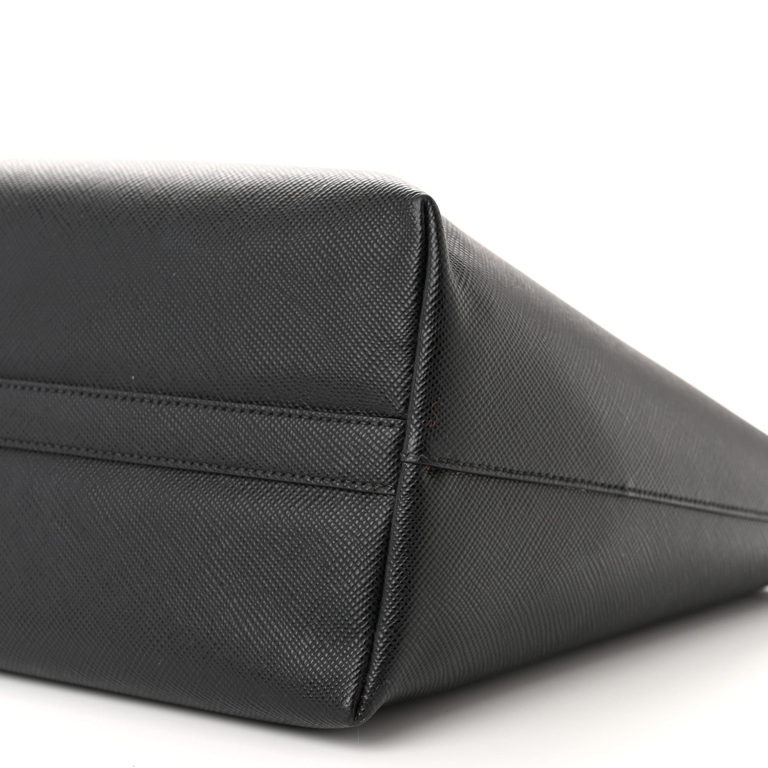 Prada Saffiano Cuir Shopping Tote Black Fuoco 11 of 17