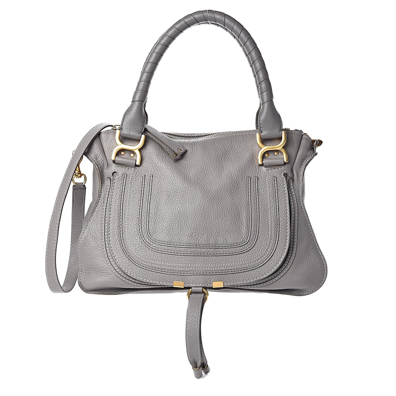 Chloe Calfskin Medium Marcie Satchel Cashmere Grey 1 of 13
