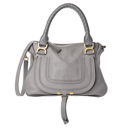 Chloe Calfskin Medium Marcie Satchel Cashmere Grey 1 of 13